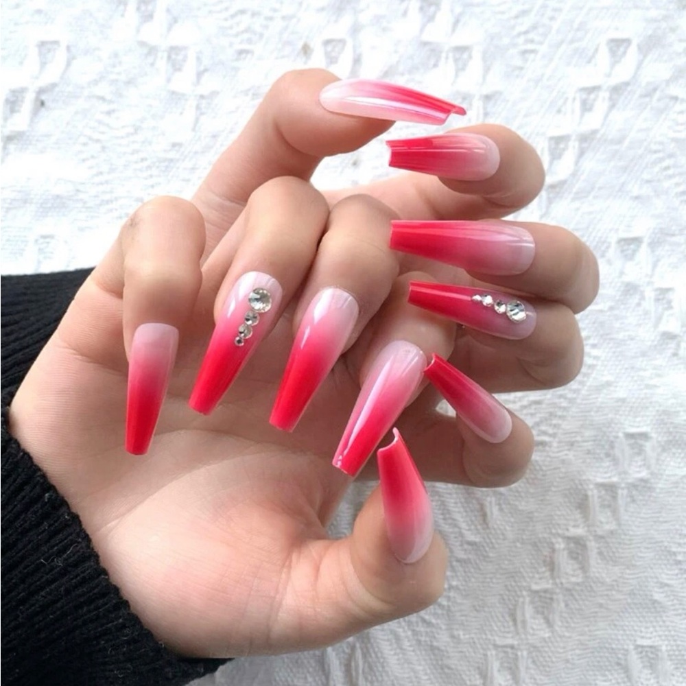 Coffin/Ballerina Shaped Press-On Nails